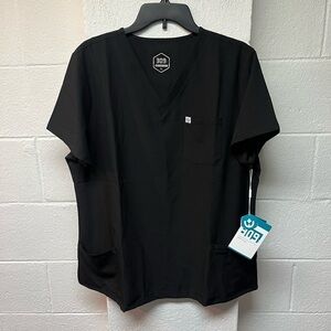 309 Black V-neck Scrub Top. Size XL
